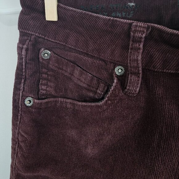 Volcom Super Stoned Shimmy Ankle Corduroy Pants 26 Waist Size 3/26 Burgundy - Picture 5 of 16